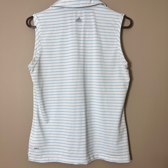 Adidas CLIMALITE Sleeveless 1/4 Button Collared Athletic Golf Shirt Medium - Picture 2 of 8